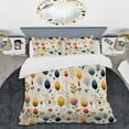 thumbnail image 2 of Designart "Scandinavian Harmony In Midcentury Modern" Yellow Midcentury Bedding Covert Set - Mid-Century Modern Bed Set With 1 Sham, 2 of 5
