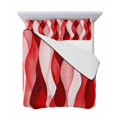 thumbnail image 7 of Quilts Twin Size Bedding Set, Red Striped Lightweight Quilted Comforter, Modern Gradient Geometric Ripple Stripes Soft Reversible Bedspread Coverlet with Pillow Covers for All Season, 68" x 86", 7 of 7