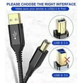 thumbnail image 4 of Cable para impresora sweguard USB-A a USB-B de 3 m, trenzado de nailon, 4 of 7