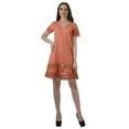 thumbnail image 2 of Moomaya Solid Summer Dresses Short Sleeve Women Beach Party Casual Clothing, 2 of 5