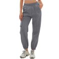 thumbnail image 4 of Huesdet Cinch Bottom Sweatpants for Women High Waisted Athletic Jogger Pants Baggy Sweatpants Elastic Joggers Pants with Pockets(M,Grey), 4 of 9