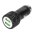 thumbnail image 4 of USB Adapter Car Decoration,USB Car Charger 5V Rhinestone USB Car Charger Dual USB Car Charger Highly Versatile, 4 of 7