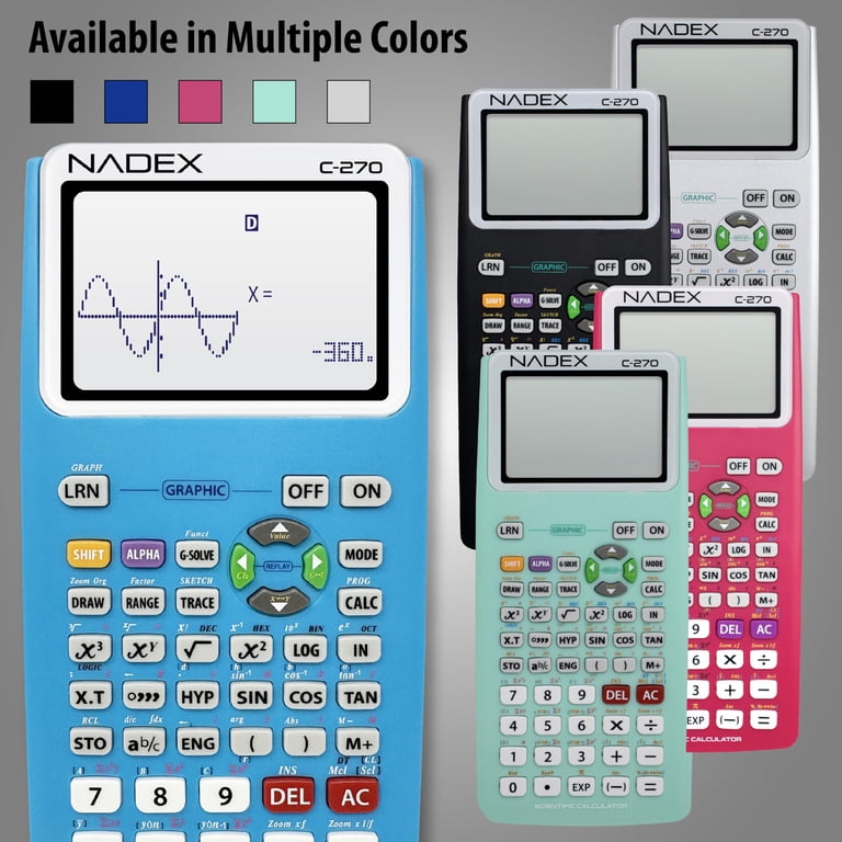 Nadex Coins C-270 Scientific Calculator with Black and White Graph