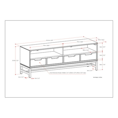 Simpli Home - Banting Modern Industrial TV Media Stand for Most TVs up to 65" - Walnut Brown