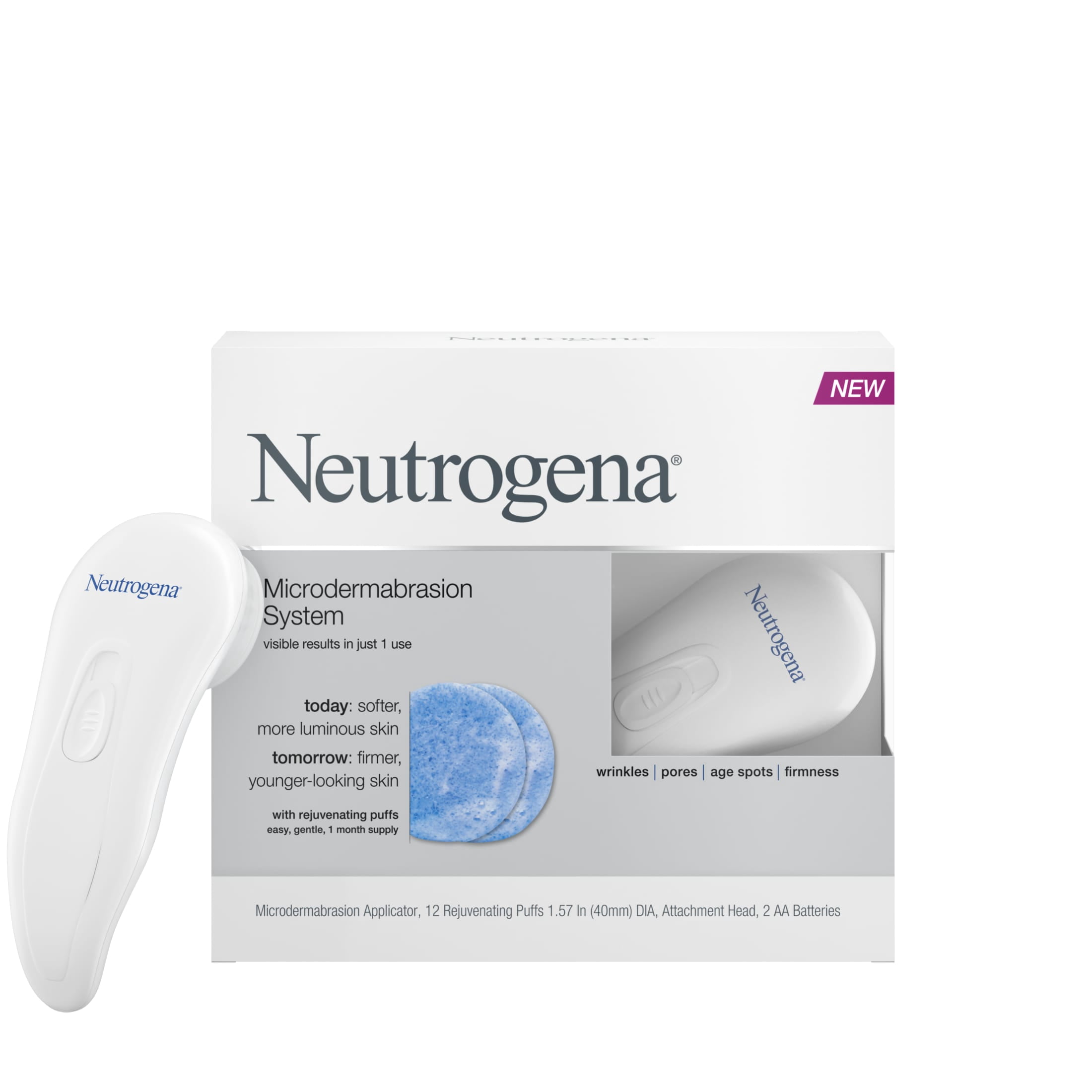 Neutrogena Microdermabrasion Kit, 1 Month Skin Exfoliator w/ Glycerin, 1 Count