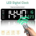 thumbnail image 4 of IFCOW Large Digital Wall Clock with Remote Control, 16 Inch LED Display Count Up & Down Timer, Adjustable Brightness Alarm Clock with Day/Date/Temperature for Home, Gym, Office, 4 of 13