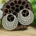 thumbnail image 3 of 1 par de pendientes de cobre para mujer, redondos, elegantes, recubiertos a la moda, fáciles de combinar, joyería para pendientes, regalo de Ropa, zapatos y accesorios Miscelánea blanco beis Minnieouse  AP015713-03, 3 of 6