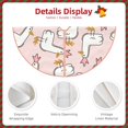 thumbnail image 4 of Daiia Goose Queen Drawing Merry Christmas Tree Skirt , Xmas Large Lace-up Tree Skirt, Santa Snowflakes Rustic Home Decorations New Year Party Farmhouse Decor-48", 4 of 7