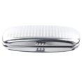 thumbnail image 2 of 2pcs Glasses Case, Aluminum Hard Shell Eyeglasses Case Striped Spectacles Box for Small and Medium Frames - Blue & Silver, 2 of 10