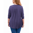 thumbnail image 3 of GingDin Women's Plus Size Long Sleeve Shirts Round Neck Lace Pleated Tunic Tops M-4XL, 3 of 4