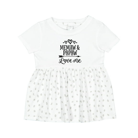 Inktastic Memaw and Papaw Love Me Girls Baby Dress