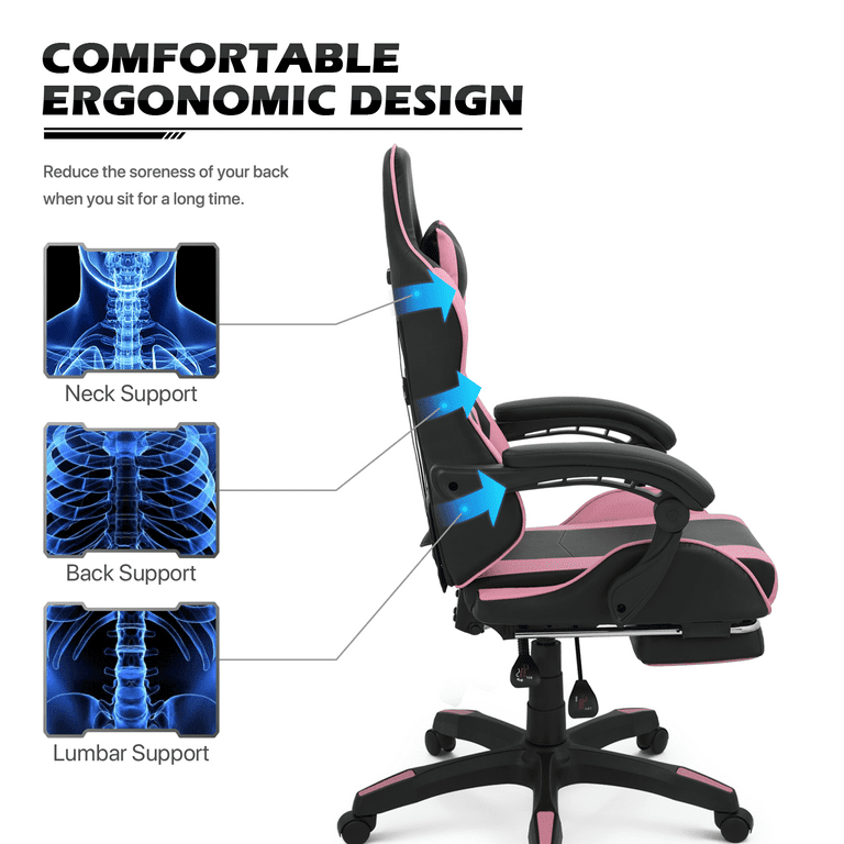 MoNiBloom Racing Gaming Chair Ergonomic Reclining PC Computer