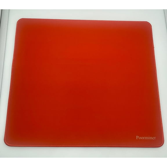 Poorminer Non-Slip Rubber Base Mousepad for Laptop, Computer & PC, 8.5 x 7 inch, Red