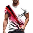 thumbnail image 2 of WXLWZYWL Designer Graphic T Shirts for Men Plus Size Short Sleeve Roubd Neck Digital Printing Pullover Top Summer Sport Fitness Tee Shirt Blouse, 2 of 4