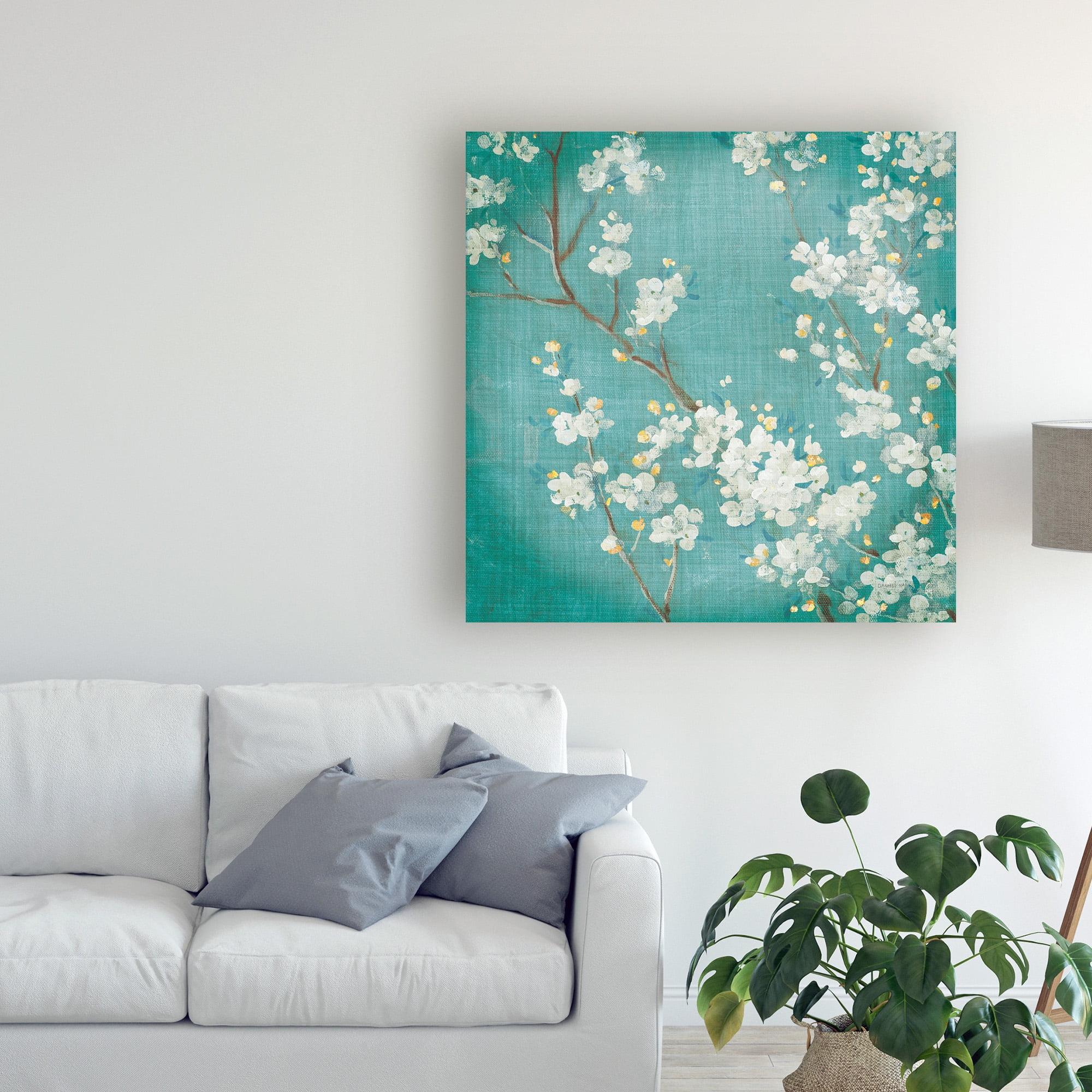 Trademark Art Bird Flowers Painting, by Danhui Nai