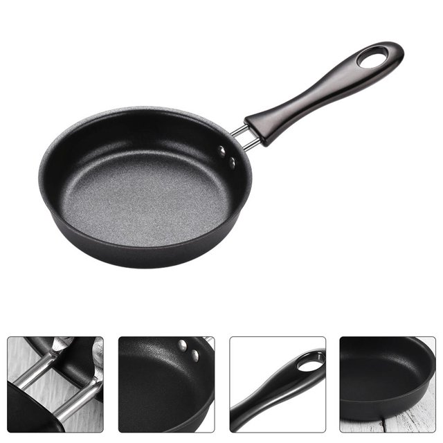 OULII 2Pcs Small Frying Pan Iron Nonstick Pans for Quick Heating