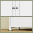 thumbnail image 6 of LEDREM Bathroom Storage Floor Cabinet Organizer with Adjustable Shelf 4 Magnetic Doors Freestanding for Small Spaces,White, 6 of 7