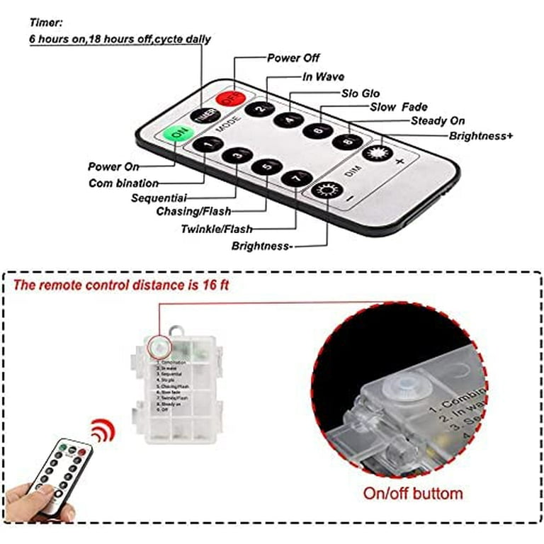 Fairy Lights Timer Instruction-String Lights Remote not Working -Ollny