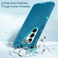 thumbnail image 4 of I-HONVA For Samsung Galaxy S26 Case,Magnetic 3-Layer Military Grade Drop Protection Anti-Slip Rugged Shockproof Dustproof Protection Phone Case,Green, 4 of 7