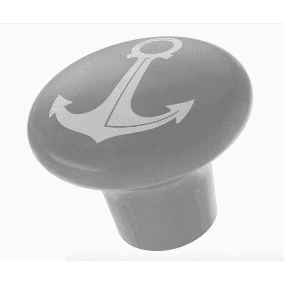 Liberty P11647W-8C 1 3/8" Gray Ceramic w/ Anchor Design Cabinet & Drawer Knob