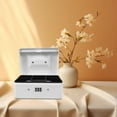 thumbnail image 4 of UPGRATOR 1Pcs Money Organizer Iron Safe Box with Combination Lock for Home Use 6.29X4.72X2.85in, 4 of 8