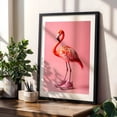 thumbnail image 4 of Flamenco with slippers - Photography Flamingo Surrealism Humor Modern Art Pop Art Animal Fashion Black Framed Wall Art Print 12 x 18 inches, 4 of 8