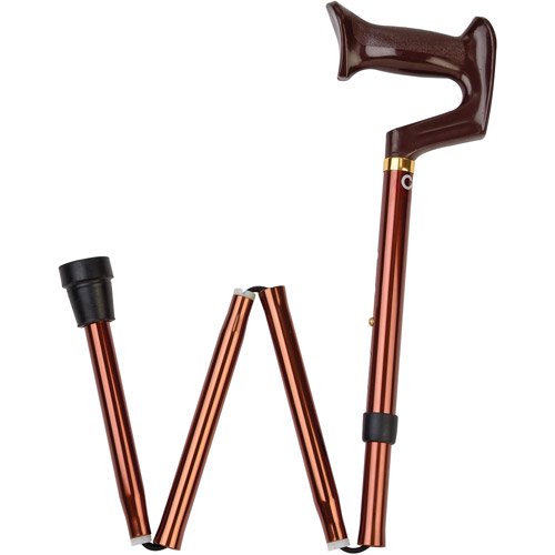 Carex York Folding Walking Cane, Bronze