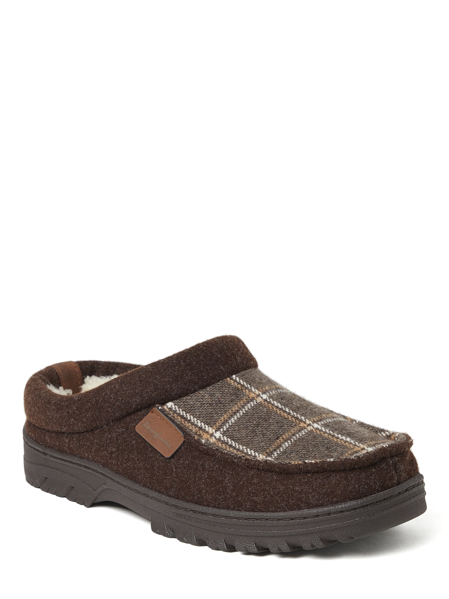 Dearfoams Dearfoams Plaid Moc Toe Clog Slippers with Memory Foam (Men