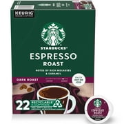 Starbucks Espresso Roast, Dark Roast Keurig K-Cup Coffee Pods, 22 Count K Cups