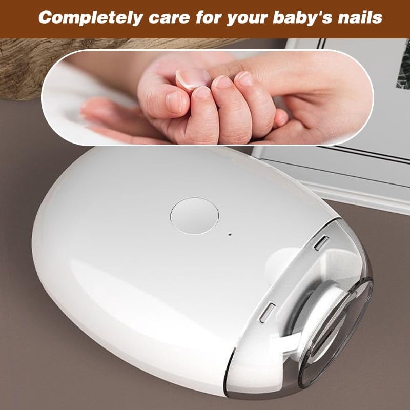 Electric Automatic Nail Trimmer - Rechargeable Fingernail Clipper & Grinder with LED Light, 3-Speed Quiet Design for Safe, Gentle Nail Care for Adults, Seniors & Babies(2PCS)