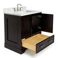 thumbnail image 5 of Ariel Stafford 30.5 In. Single Rectangle Sink Vanity With Carrara White Marble Countertop W/0.75" Edge In Espresso, 5 of 9