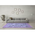 thumbnail image 3 of Ahgly Company Indoor Rectangle Abstract Blue Modern Area Rugs, 2' x 5', 3 of 4