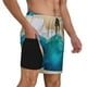 thumbnail image 2 of Balery Beach Bañador para hombre, shorts de playa de secado rápido con entrepierna y forro de compresión-Small, 2 of 6