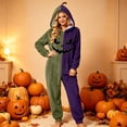 thumbnail image 2 of RFQWOVSR Adult Hooded Onesie Pajama with Print for Family Matching, 2 of 5