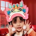 thumbnail image 6 of HOMYL Chinese Dragon Hat Cute Year of Dragon Dragon Cap Year of The Dragon DIY Hat Pink, 6 of 8