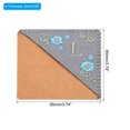 thumbnail image 2 of Uxcell Embroidered Corner Bookmark Cute Flower Stitched Triangle Book Page Mark for Book Lover Teacher Grey Letter L, 2 of 6