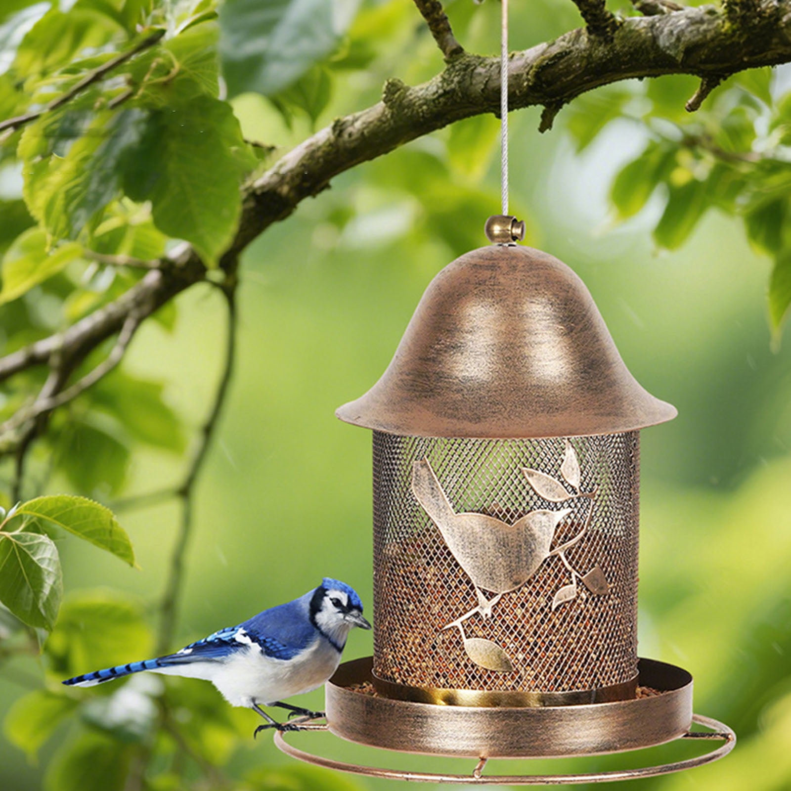 Hummingbirds Feeders Metal Outdoor Squirrels Proof Easyly Cleaning Large Capacity For Wild Birds Various Weather