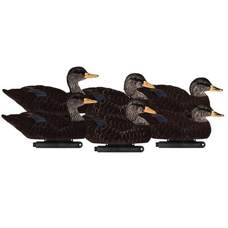 Dakota Decoy X-Treme Fully Flocked Black Duck Decoys 6 Pack