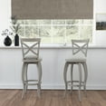 thumbnail image 6 of Hillsdale Ellendale 44.5" Fabric Contemporary Bar Stool in Aged Gray/Fog Gray, 6 of 14