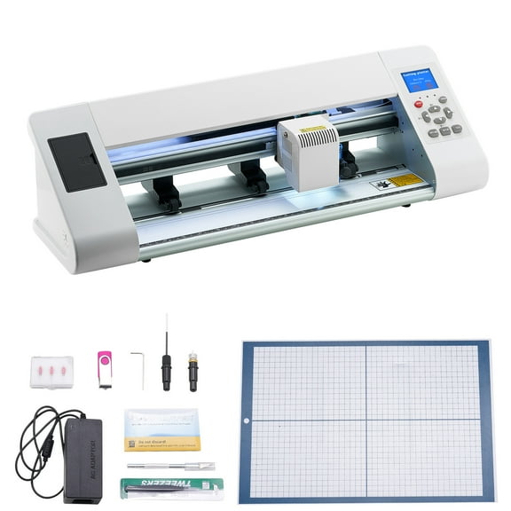 KFFKFF Automatic Edge Detection Vinyl Cutting Machine with Design Software and Materials, Supports Various File Formats, Ideal for DIY Crafts, Cards, and Stickers