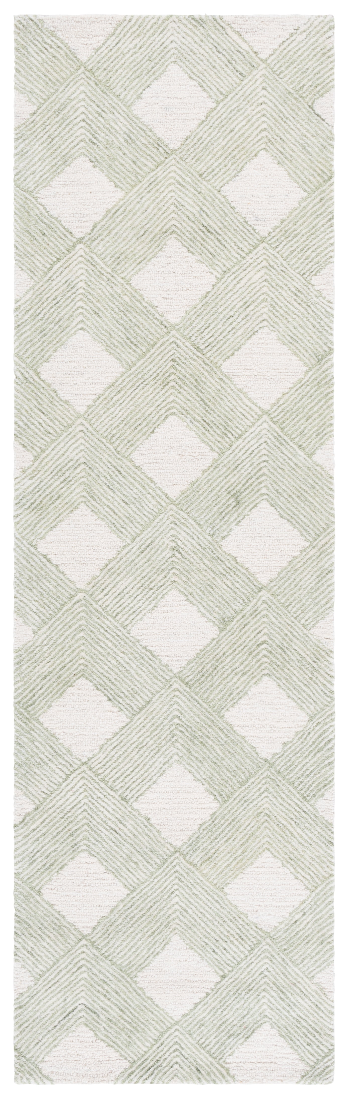 Safavieh Ebony Marva Plaid Runner Rug, Green/Ivory, 2'3" x 8'