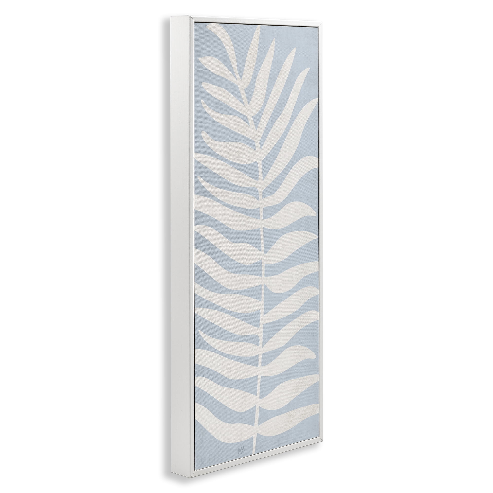 Stupell Industries Minimal Leaf Silhouette White Framed Giclee Art, design by Natalie Carpentieri