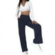 thumbnail image 1 of Pantalones casuales de cintura alta de otoño para mujer, pantalones rectos sueltos de pana de color sólido europeo y americano para mujer, 1 of 6