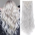 thumbnail image 3 of SEGO 17" Curly Secret Extensions 8PCS/SET 18 clips Full Head Clip in Hair Extensions 170Grams Thick Real Natural Hairpiece, 3 of 8