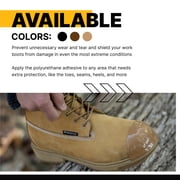 Boot Toe Protector Adhesive, Shoe Glue Toe Protectors for Shoes and Work Boots - Waterproof, Heat Resistant, Heavy Duty Protective Layer and Shoe Repair Kit - Easy Application, Covers 2 Shoes, Tan Co