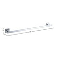 thumbnail image 2 of DAX Roma Single Towel Bar 26 Inches Brush Nickel, 2 of 4