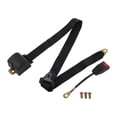 thumbnail image 1 of Cinturón de seguridad de coche de 3 puntos, cinturón de seguridad retráctil negro para Go Kart para camión, 1 of 8