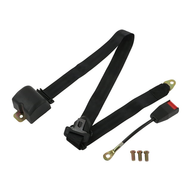 Cinturón de seguridad de coche de 3 puntos, cinturón de seguridad retráctil negro para Go Kart para camión