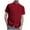Red, variant on Men's Stand Collar Button Down Dress Shirts Short Sleeve Loose Summer Business Casual Beach Vacation Tops