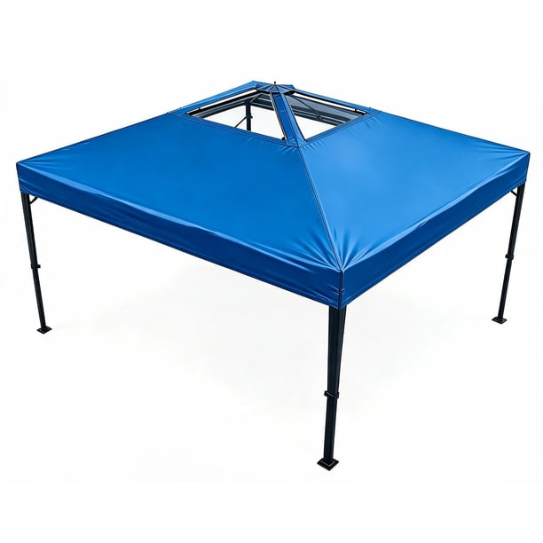 Towallmark Carpa Pop Up 10x10 FT Azul Impermeable UPF 50+ - Montaje Instantáneo 1 Persona Bolsa Ruedas 4 Bolsas Arena
